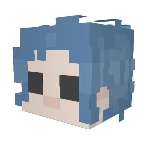 Kanigit Minecraft avatar head, 3D render