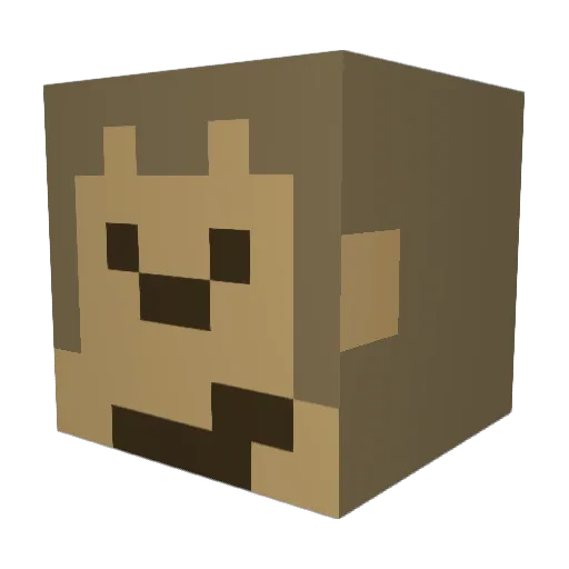 KaniizN Minecraft avatar head, 3D render
