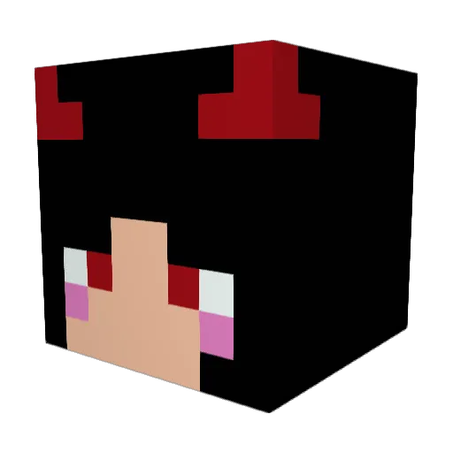KanikLucifer Minecraft avatar head, 3D render