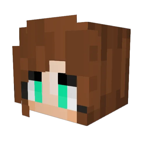Kanim Minecraft avatar head, 3D render