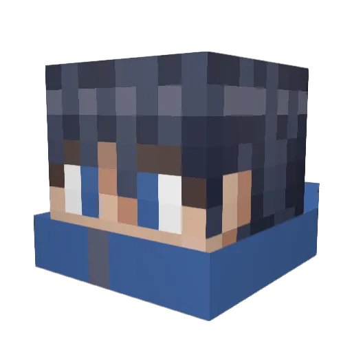 Kanintor Minecraft avatar head, 3D render