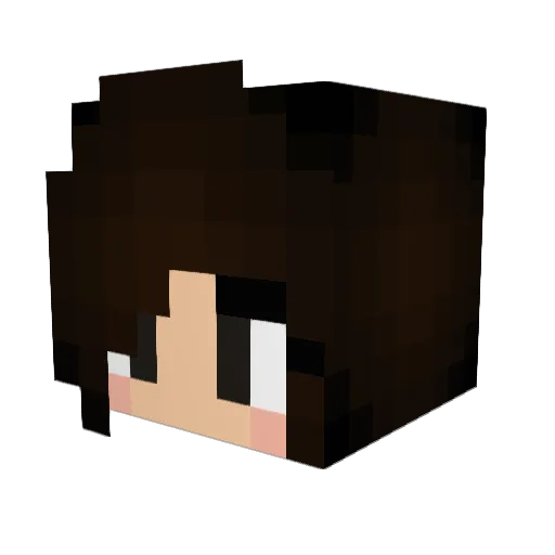Kaniva Minecraft avatar head, 3D render