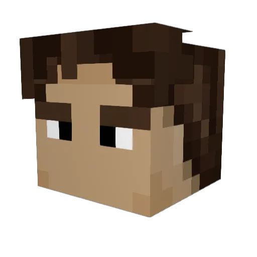 Kanjalee Minecraft avatar head, 3D render