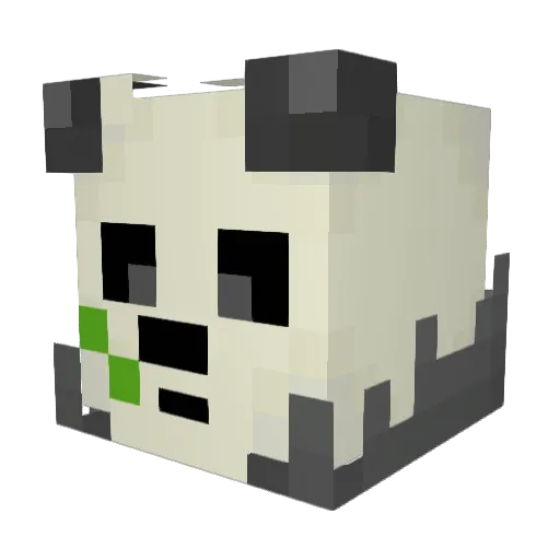 KanjiBear Minecraft avatar head, 3D render
