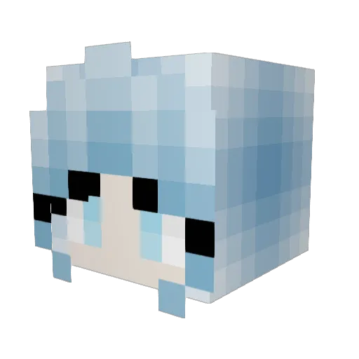 KanjiMarigold Minecraft avatar head, 3D render