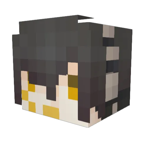 Kanji_Kun Minecraft avatar head, 3D render