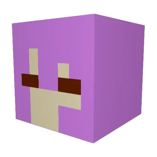 Kankan2000 Minecraft avatar head, 3D render
