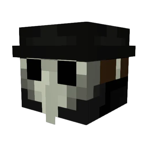 Kankeinashi Minecraft avatar head, 3D render
