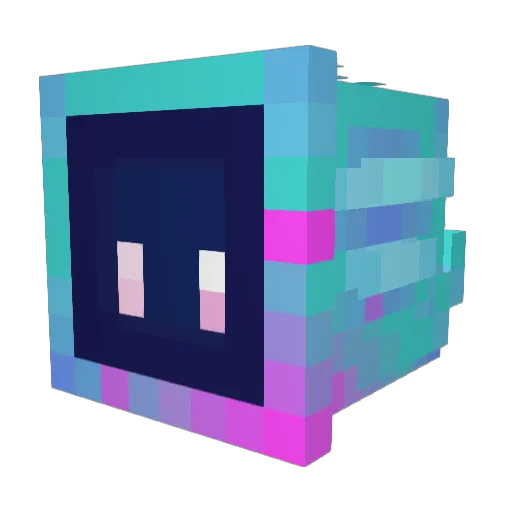 Kankenai Minecraft avatar head, 3D render