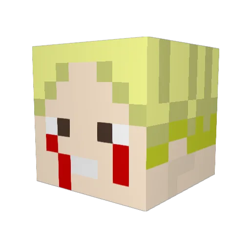 Kankerlijer Minecraft avatar head, 3D render