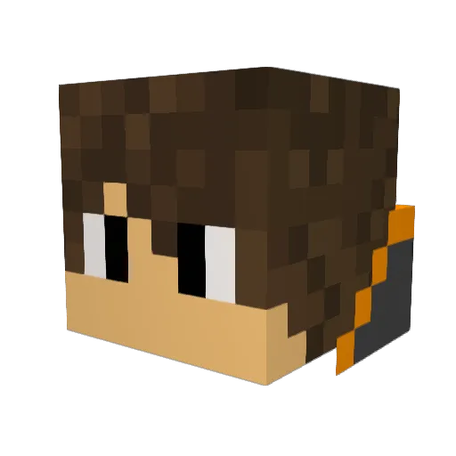 Kanki104 Minecraft avatar head, 3D render
