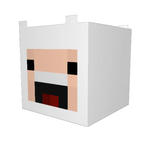 Kanly7117 Minecraft avatar head, 3D render