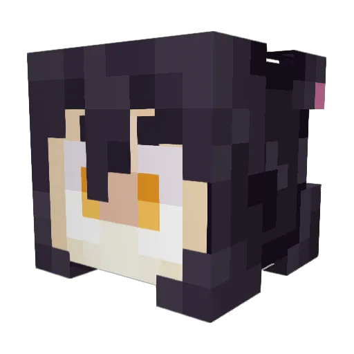 KannaMiu Minecraft avatar head, 3D render