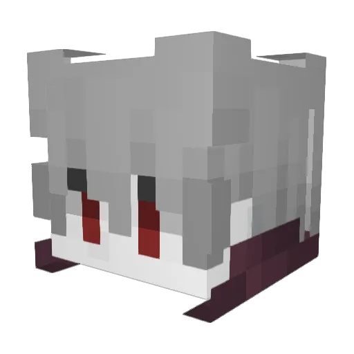 Kannutto Minecraft avatar head, 3D render