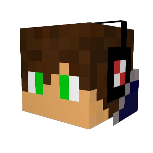 Kanopro Minecraft avatar head, 3D render
