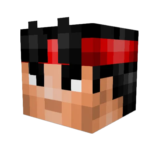 KanosPinkEye Minecraft avatar head, 3D render