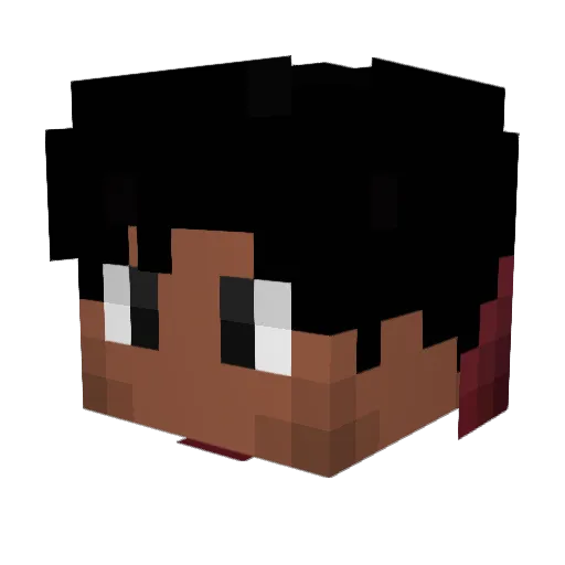 Kanoskai Minecraft avatar head, 3D render