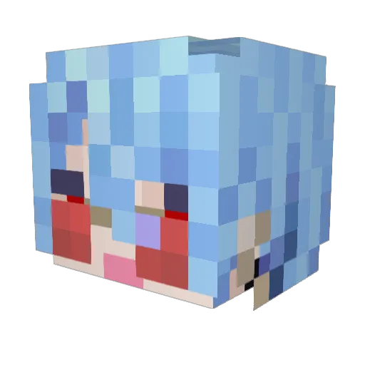 Kanou64 Minecraft avatar head, 3D render