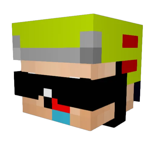 KanoxxSharingan Minecraft avatar head, 3D render