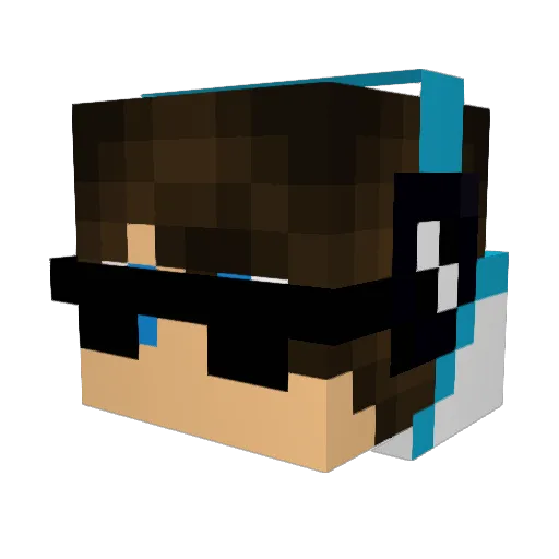 Kanoyu2000 Minecraft avatar head, 3D render