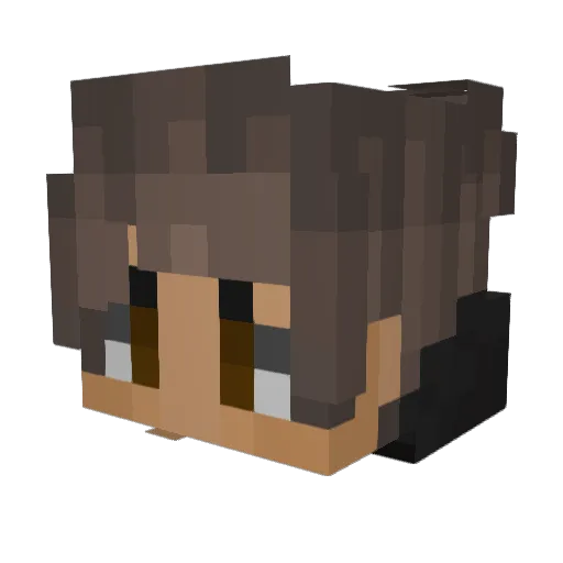 Kanozyo Minecraft avatar head, 3D render