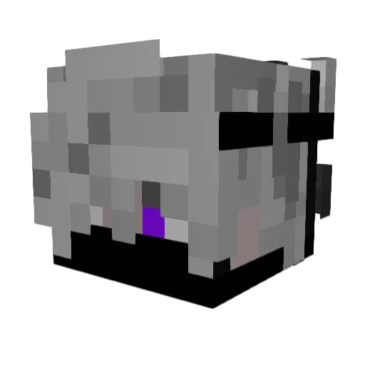 Kanpeki_ Minecraft avatar head, 3D render