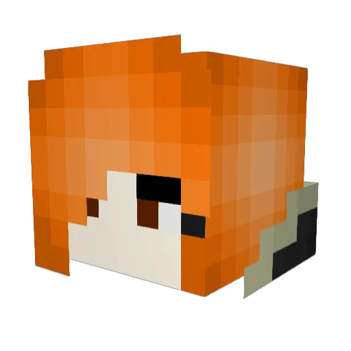 KanraChan483 Minecraft avatar head, 3D render