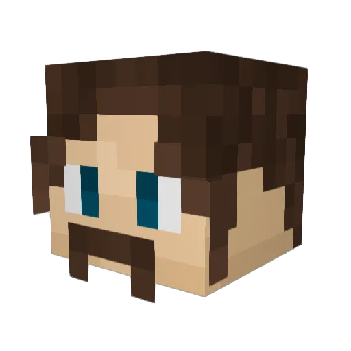 Kanske Minecraft avatar head, 3D render