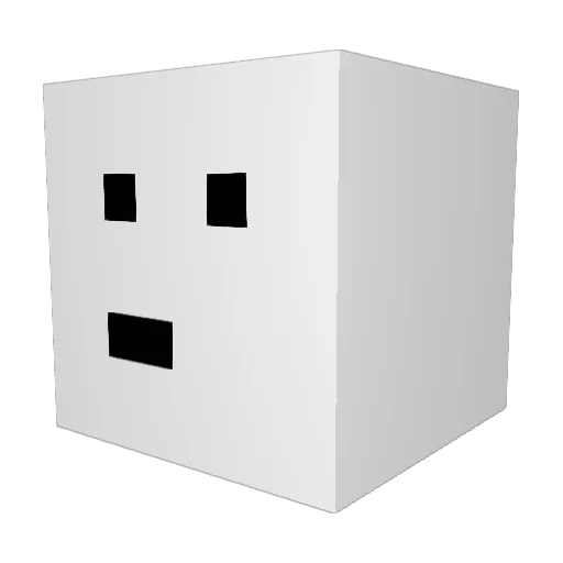 Kantk Minecraft avatar head, 3D render