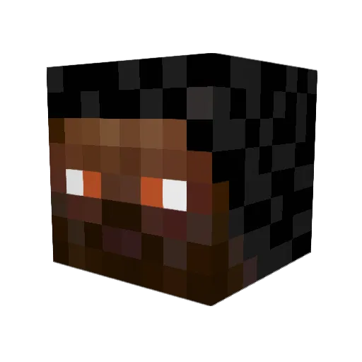 Kanullersten Minecraft avatar head, 3D render