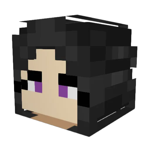 Kanutcho Minecraft avatar head, 3D render