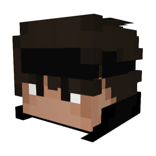 Kanve Minecraft avatar head, 3D render