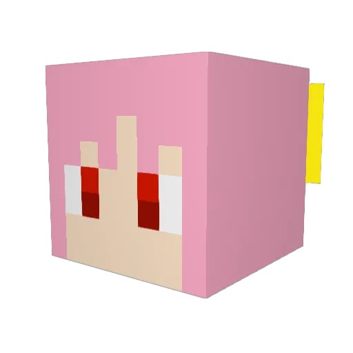 Kanvy Minecraft avatar head, 3D render