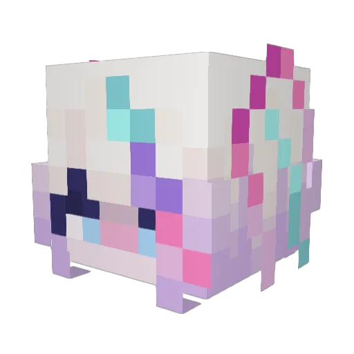 Kanwi Minecraft avatar head, 3D render