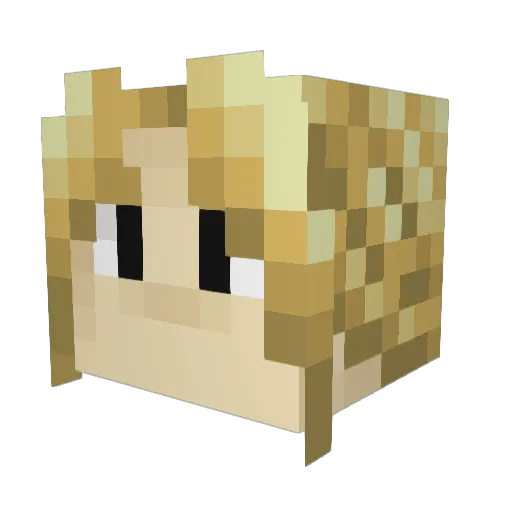 KanyeAss Minecraft avatar head, 3D render