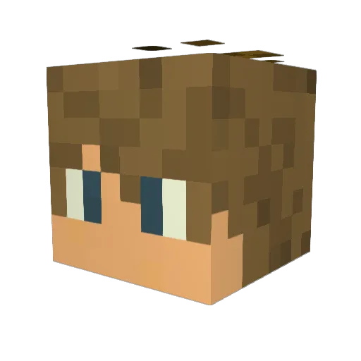 KanyeQuest Minecraft avatar head, 3D render