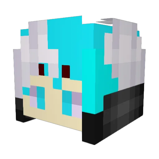 KanyeWeastt Minecraft avatar head, 3D render