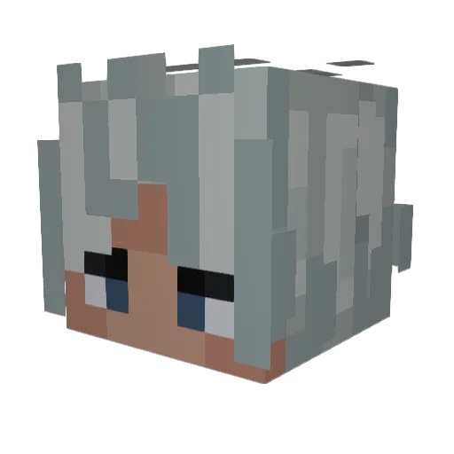KanyeWestler Minecraft avatar head, 3D render
