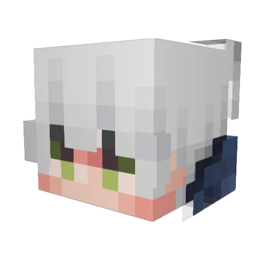 KaoKxng Minecraft avatar head, 3D render