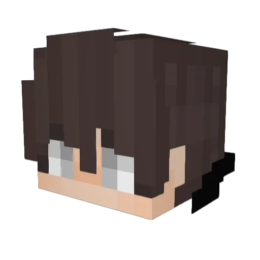 KaoQWQ Minecraft avatar head, 3D render