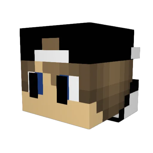 KaoSxEclipse Minecraft avatar head, 3D render
