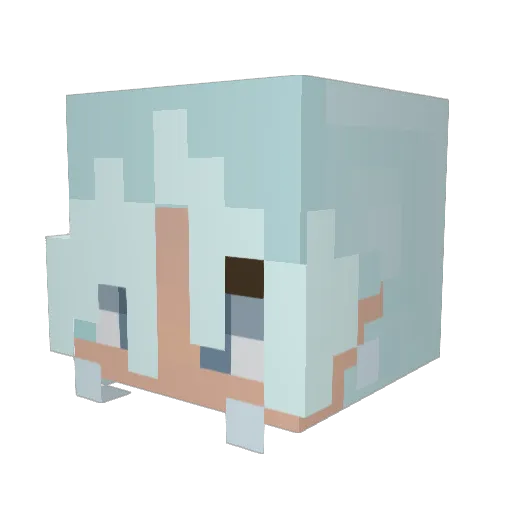 Kaoii_ Minecraft avatar head, 3D render