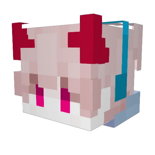 Kaolemo Minecraft avatar head, 3D render