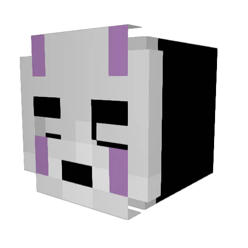Kaonashi2001 Minecraft avatar head, 3D render