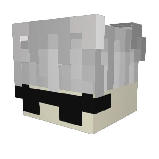 KaoriFallInLove Minecraft avatar head, 3D render