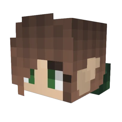 Kaorie1987 Minecraft avatar head, 3D render