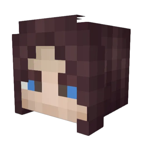 Kaorimi Minecraft avatar head, 3D render