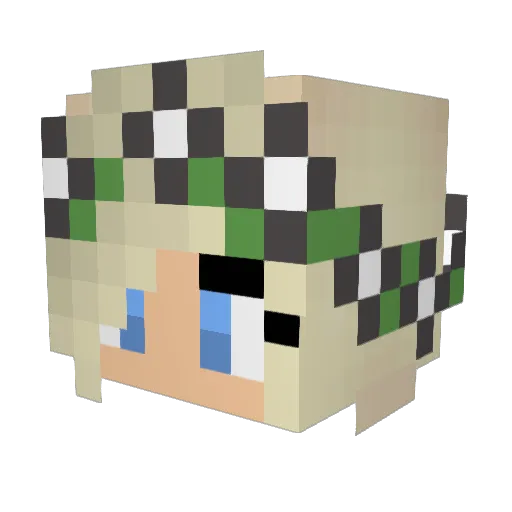 KaosKass Minecraft avatar head, 3D render