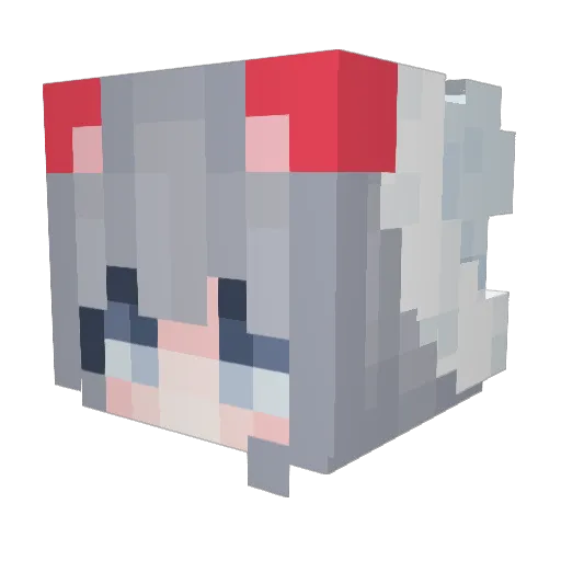 Kaoschans Minecraft avatar head, 3D render