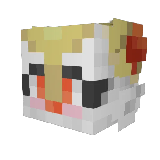 Kaoscontroller Minecraft avatar head, 3D render